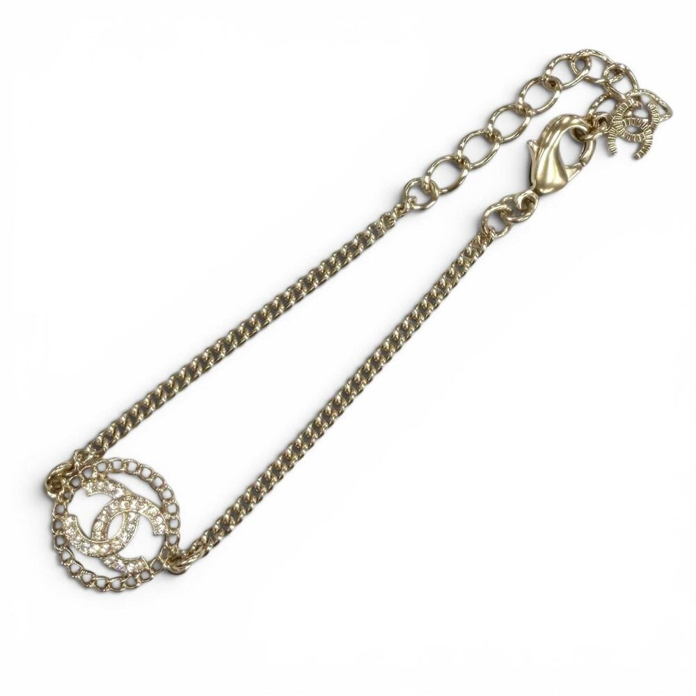 CHANEL Gold Logo Charm Bracelet - Picture 6 of 9
